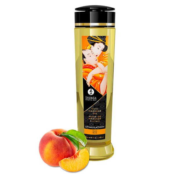 Aceite de masaje melocotón - Shunga - Aceite para masajes eróticos