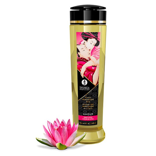 Aceite de masaje flores de dulce de loto - Shunga - Aceite para masajes eróticos