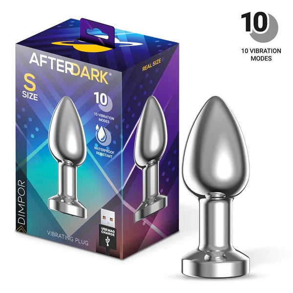 Plug Anal Metálico S con Vibración - AfterDark - Plugs anales