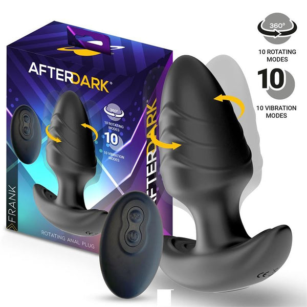 Frank Plug Anal Rotativo y Vibrador con Control Remoto - AfterDark - Plugs anales