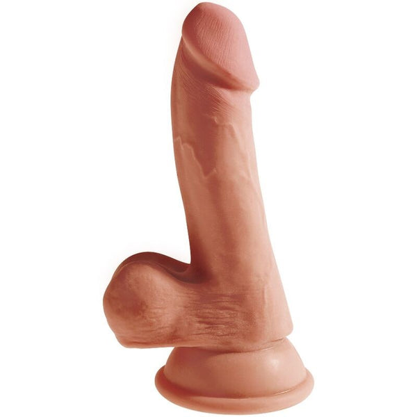 King Cock 3D Dildo Triple Densidad 6.5 Caramelo
