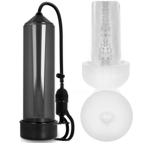 Bomba y masturbador RX5 negra - Addicted Toys - Bombas de succión