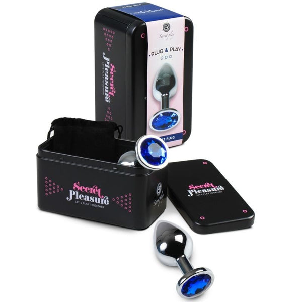 Azul Plug metalico S con brillante