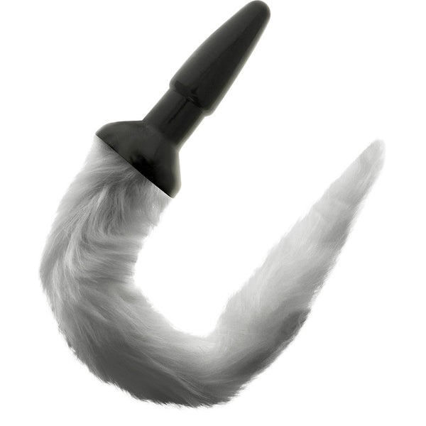 Plug anal silicona con cola gris - Darkness - Plugs anales