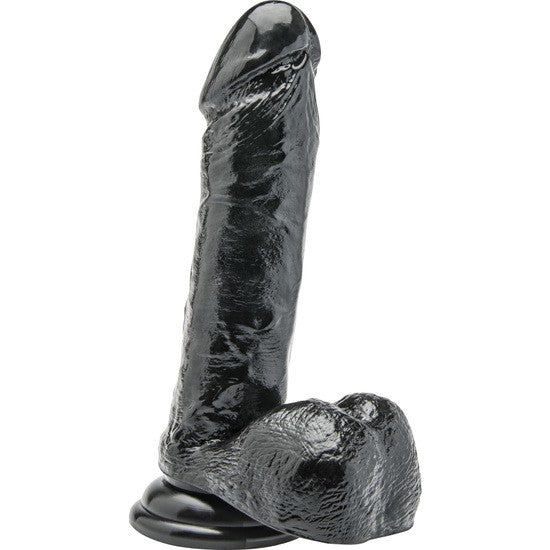 Consolador negro con testículos 18 cm - Toyjoy - Dildos o Consoladores