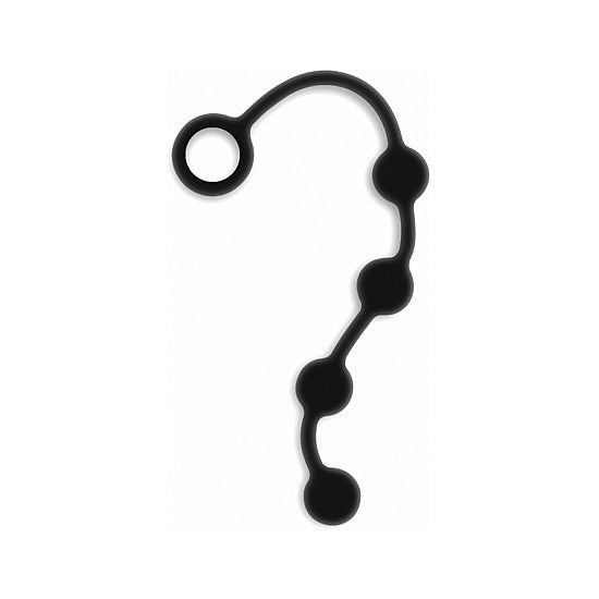 Excite Silicone Anal Beads Negro - CM - Bolas anales o cuentas (Anal Beads)