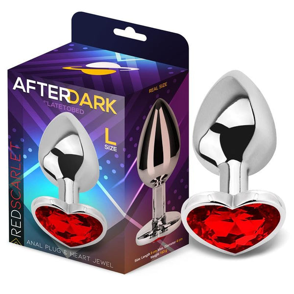 Plug Anal Corazón Rojo Talla L - AfterDark - Plugs anales