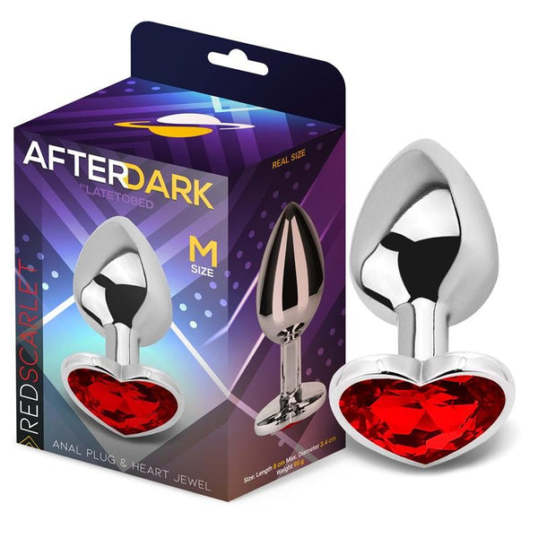 Plug Anal Corazón Rojo Talla M - AfterDark - Plugs anales