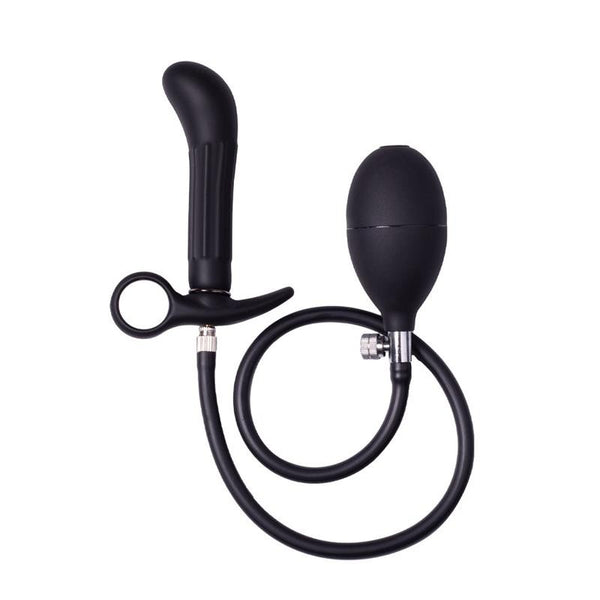 Plug Anal Inflable con Bomba Negro - Bondage Play - Plugs anales