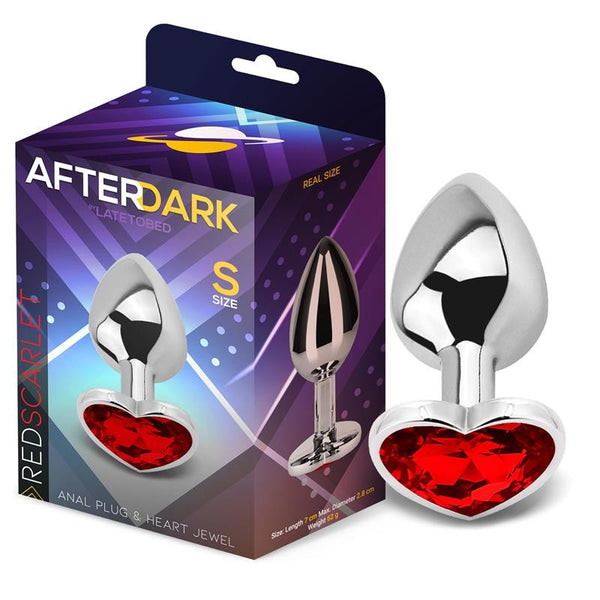 Plug Anal Corazón Rojo Talla S - AfterDark - Joyas Anales
