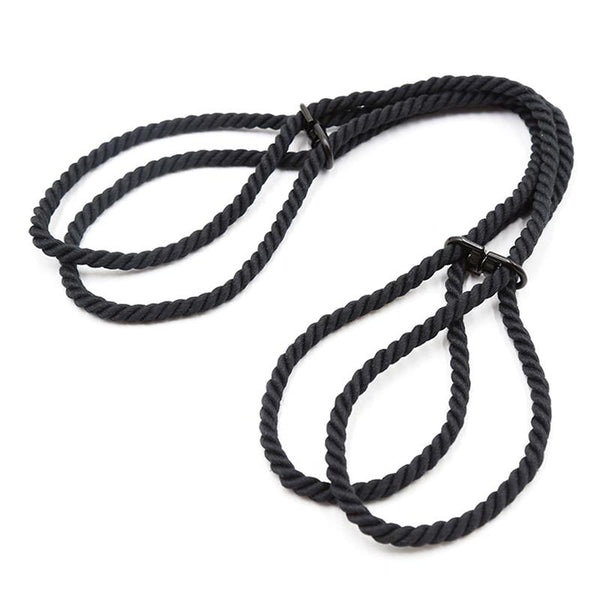 Esposas negro algodon 100% - Darkness - Esposas para BDSM