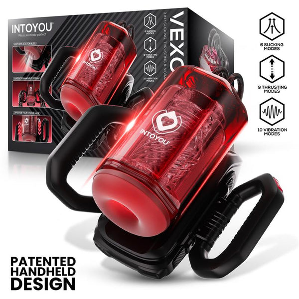 Vexor 3 in 1 Masturbador Empuje, Succión y Vibración