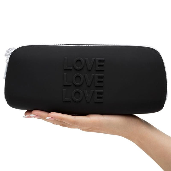 Estuche con cremallera LOVE - HappyRabbit - Desinfección, limpieza y cuidado de tus productos eróticos