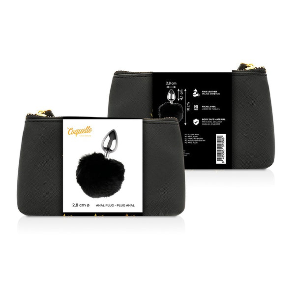 Plug anal metal con cola L 2.8 cm
