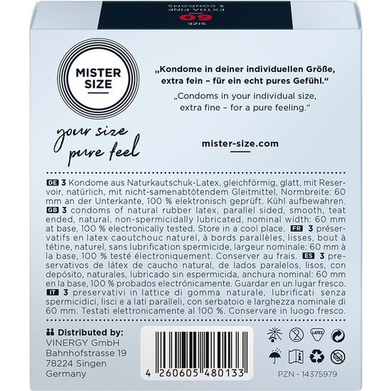 Mister Size Talla 60 Caja 3 uds extrafinos