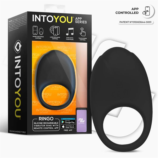 Anillo Vibrador Ringo con APP Negro