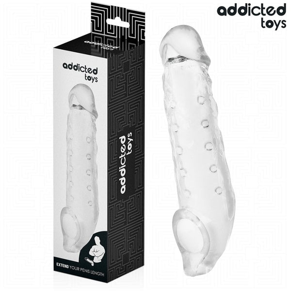 Funda Pene Transparente Talla M +8 cm - Addicted Toys - Fundas para el pene