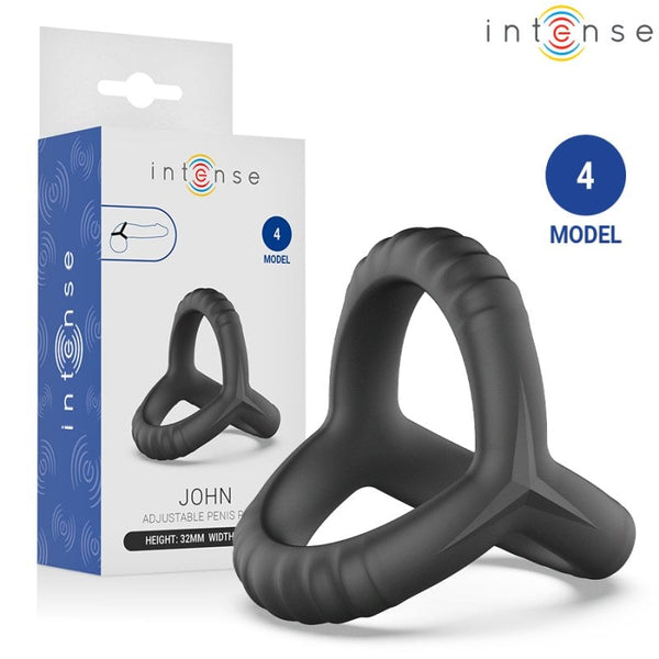 Anillo Triple para Pene John - Intense - Anillo vibrador para el pene (con y sin vibración)