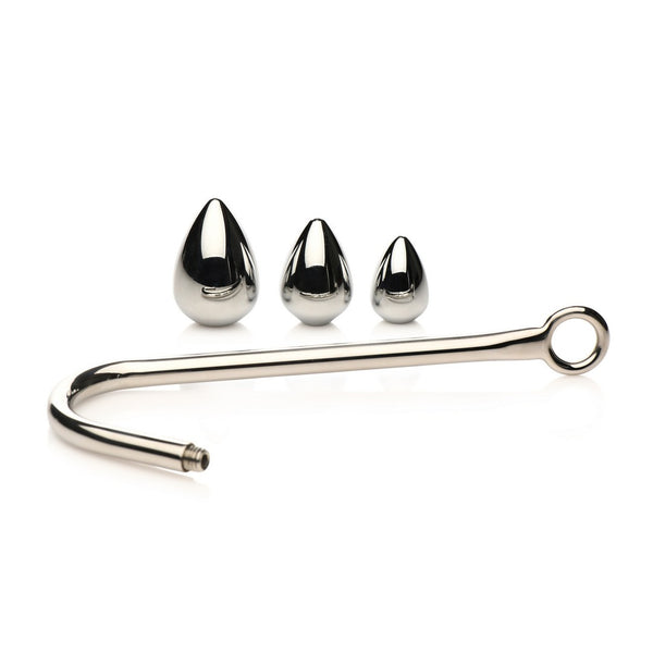 Gancho Anal Metálico Plugs Intercambiables