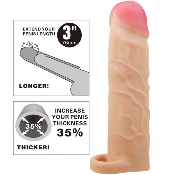 Funda Para Pene +7.6 cm y Strap - PrettyLove - Fundas para el pene