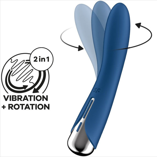 Vibrador Rotador Spinning Vibe 1 Azul - Satisfyer - Vibradores