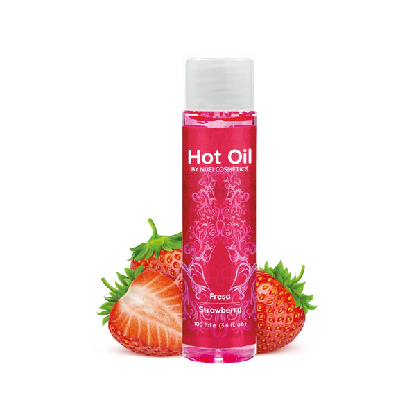 Aceite Efecto Calor Fresa - Nuei - Aceite para masajes eróticos