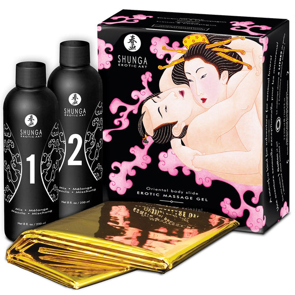 Gel Masaje Fresas y Cava 250ml - Shunga - Cremas y geles de masaje