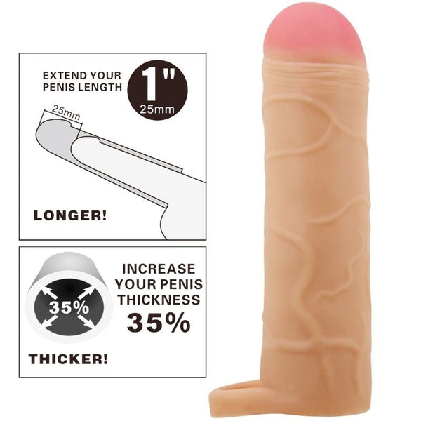 Bunion Funda Pene Extensora +2.5cm con Strap - PrettyLove - Fundas para el pene