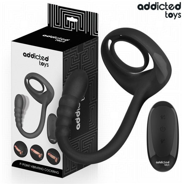 Anillo Pene con Vibrador Anal Control Remoto - Addicted Toys - Anillo vibrador para el pene (con y sin vibración)