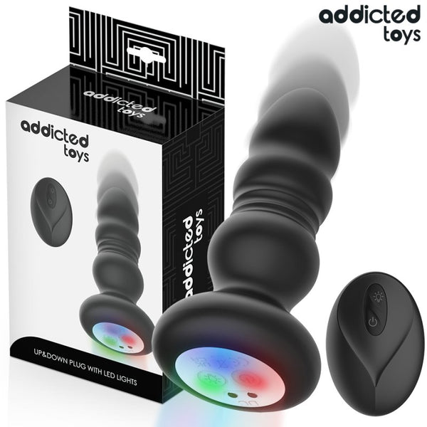 Plug Anal Vibrador Thrusting con luz Led - Addicted Toys - Plugs anales