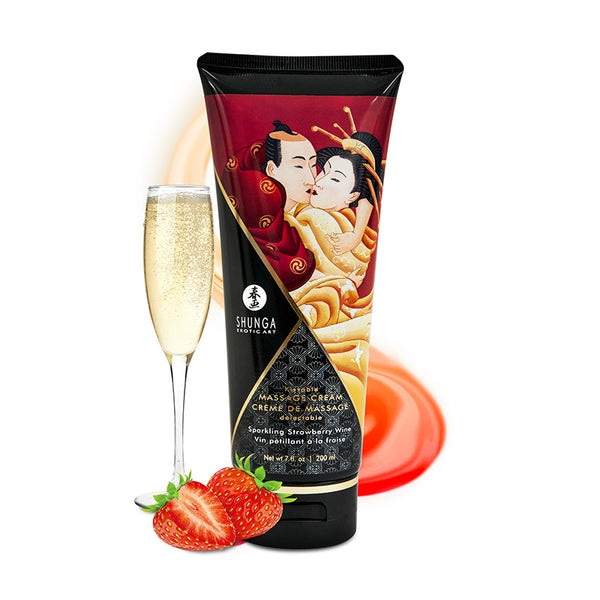 Crema Masaje Fresa y Cava - Shunga - Cremas y geles de masaje