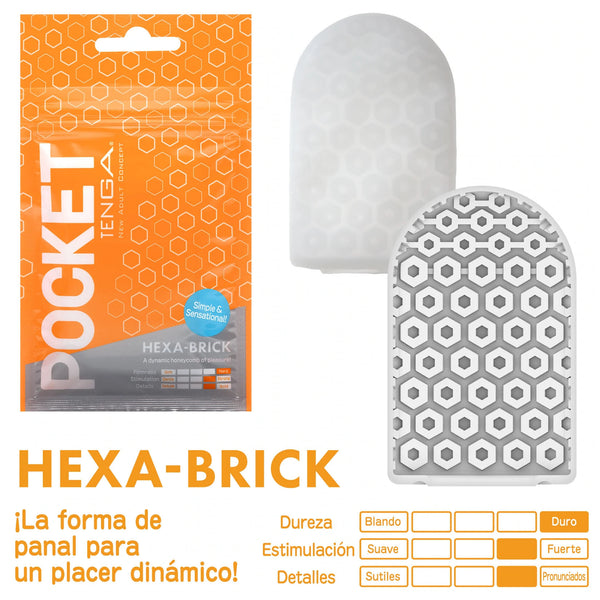 Tenga Pocket Hexa Brick - Tenga - Masturbadores masculinos