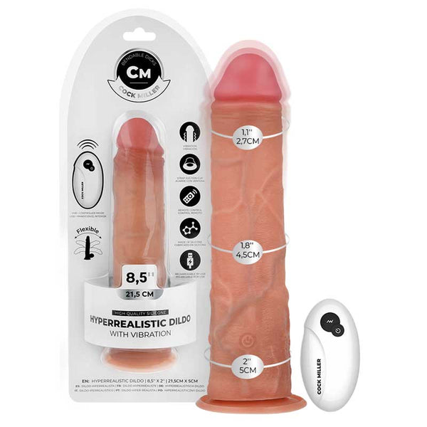 Dildo Híperrealista Vibrador 21.5 cm - CockMiller - Vibradores