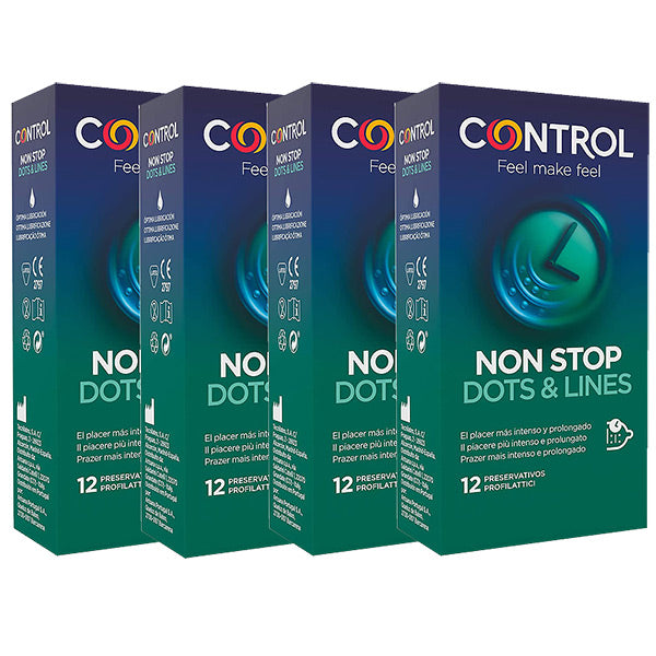 Control Preservativos Non Stop Dots & Lines 48 - Control - ¡Packs ahorro!