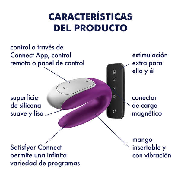 Vibrador Parejas Double Fun Morado