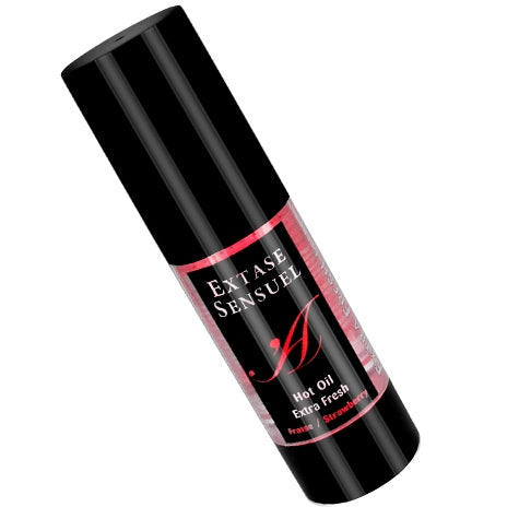 Aceite estimulante fresa calor 35 ml - Extase Sensual - Aceite para masajes eróticos