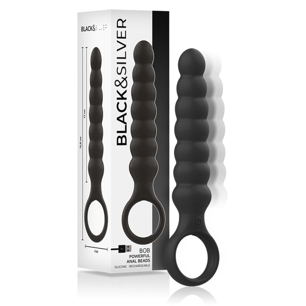 Vibrador anal Bob - Black Silver - Plugs anales