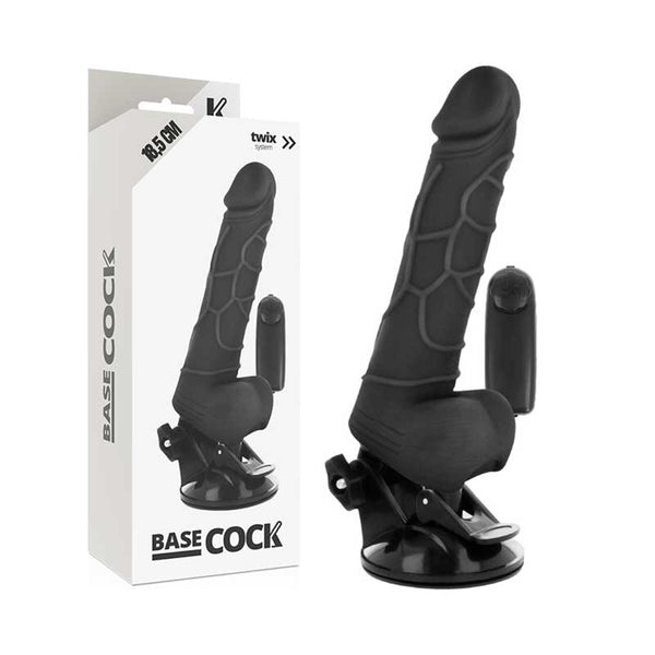 Vibrador Realista Negro 18.5 cm - BaseCock - Vibradores