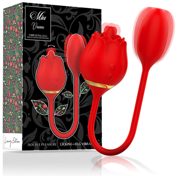 Viena Doble Pacer Licking y Huevo Vibrador - Mia - Vibradores