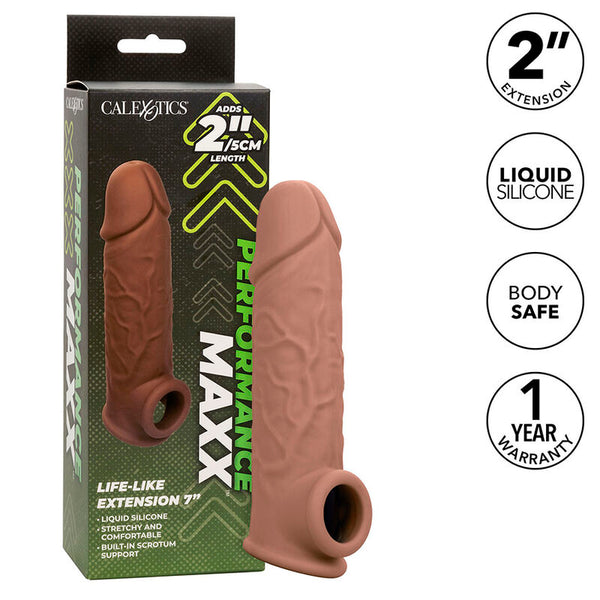 Extensión Pene Performance Maxx +5 cm Moreno - CaliforniaExotic - Fundas para el pene