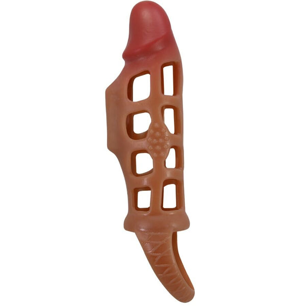 Funda extensora con vibración y strap 13.5 cm - PrettyLove - Fundas para el pene