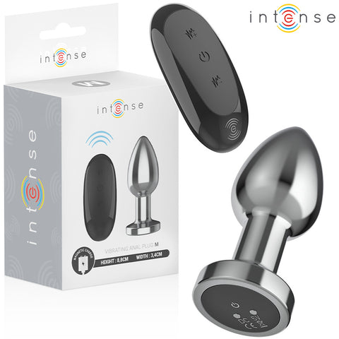 Plug Anal Metal con Vibración Talla M - Intense - Plugs anales