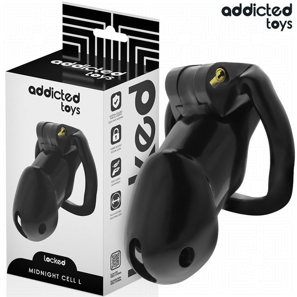 Jaula Para Pene Mindnight Cell Talla L - Addicted Toys - Kits para BDSM