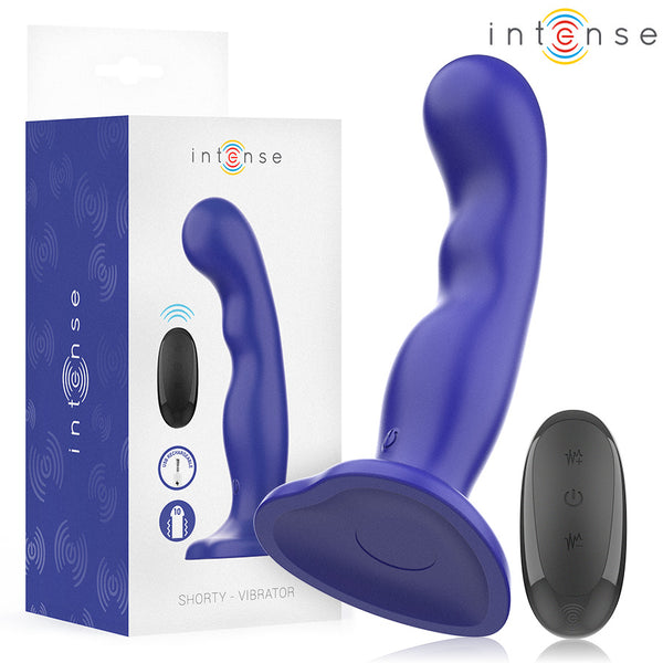 Vibrador Shorty Azul con Ventosa - Intense - Vibradores Anales