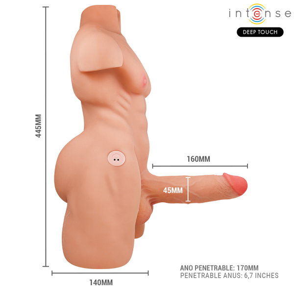 Deep Touch Marty Torso Masculino con Dildo Vibrador 6,2 kg