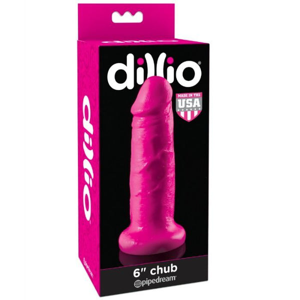 Dildo con ventosa chub 15.2 cm rosa