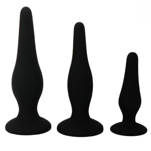 Kit iniciacion anal plugs silicona - PrettyBottom - Plugs anales