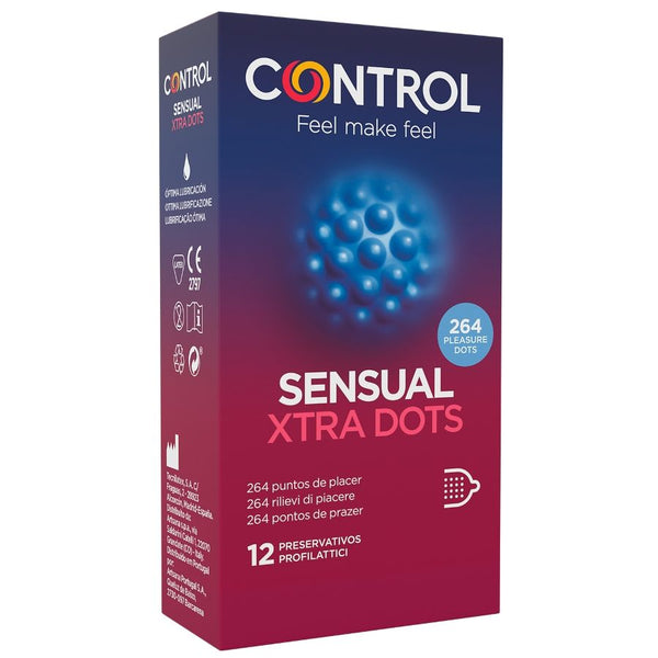 Sensual xtra dots 12uds - Control - Comprar preservativos o condones