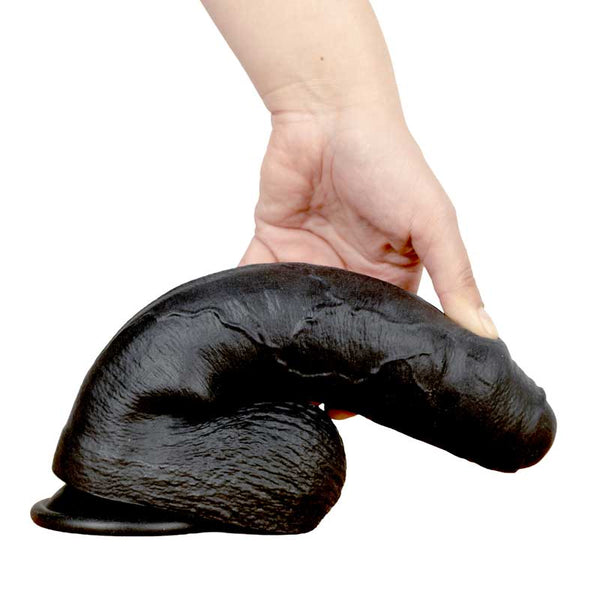 Dildo Piel Deslizante Paolo Black 25 cm