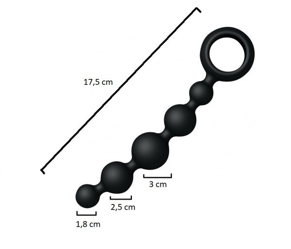 Bolas tailandesas negro 17.5 cm